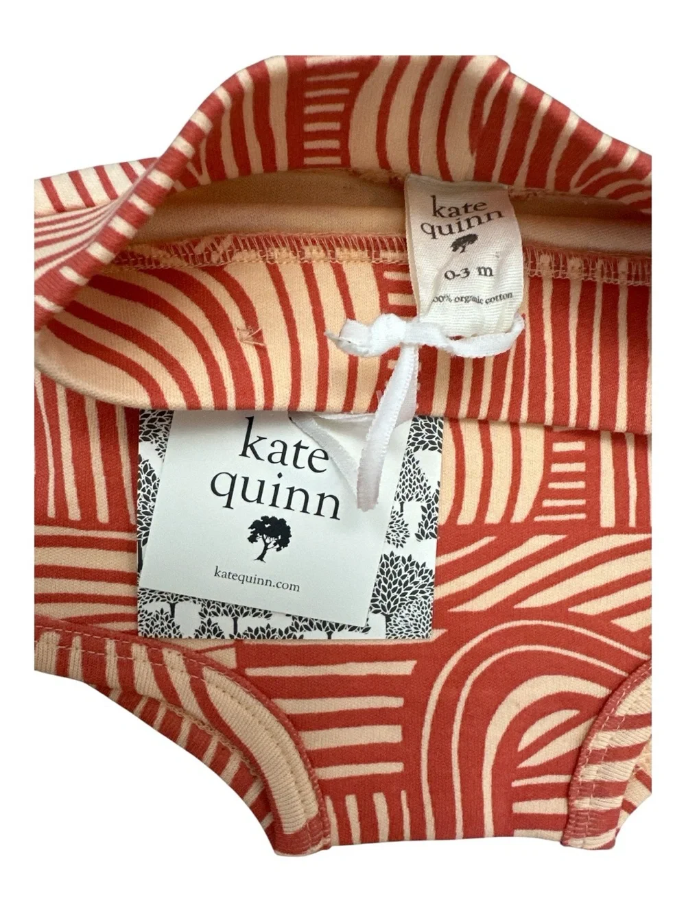 KATE QUINN 0-3m RETRO BLOOMERS - Orange Geometric High-Waist Diaper Cover, New!